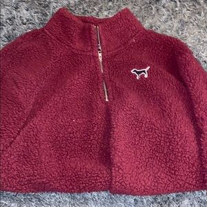 Fuzzy quarter zip PINK